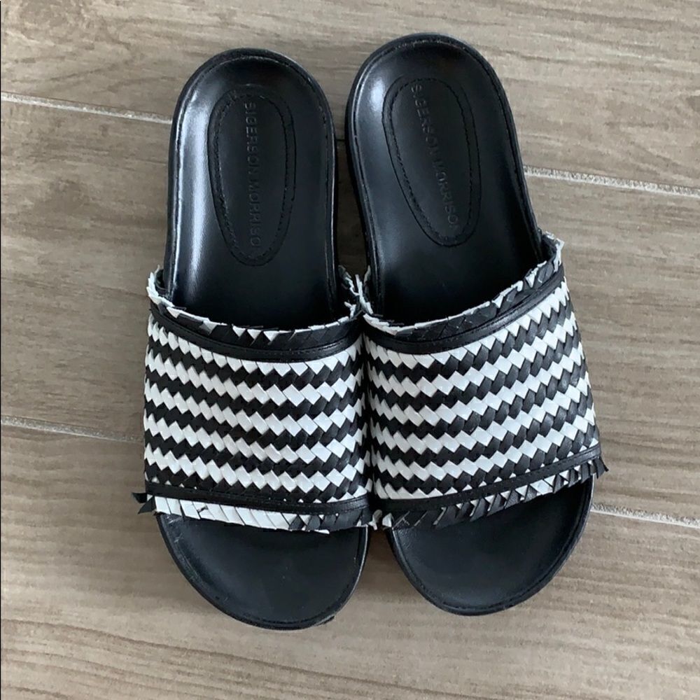 Sigerson Morrison Aoven Woven Pool Slide Sandals - Picture 4 of 7